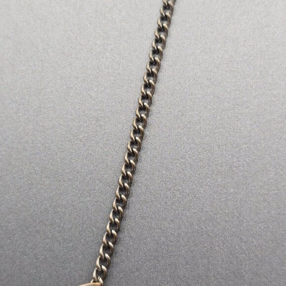 VTG West German Silver Filigree Necklace 16" Blue Glass Stone 1950s - Picture 7 of 13